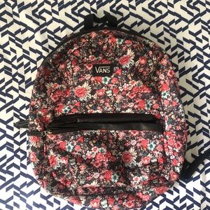 Vans Floral/ Leather Backpack
